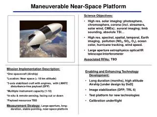 Maneuverable Near-Space Platform