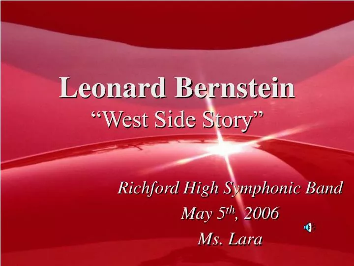 leonard bernstein west side story