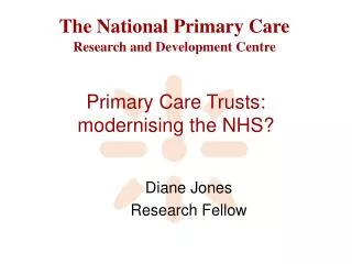 Primary Care Trusts: modernising the NHS?