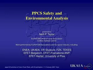 PPCS Safety and Environmental Analysis