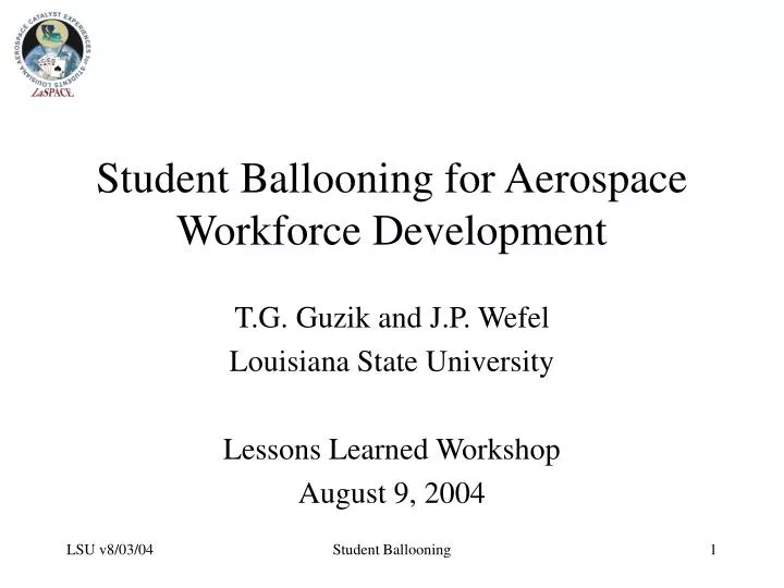 student ballooning for aerospace workforce development