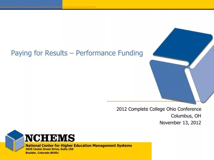paying for results performance funding