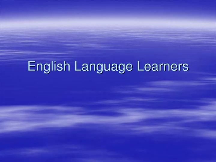 english language learners