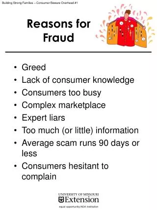 Reasons for Fraud