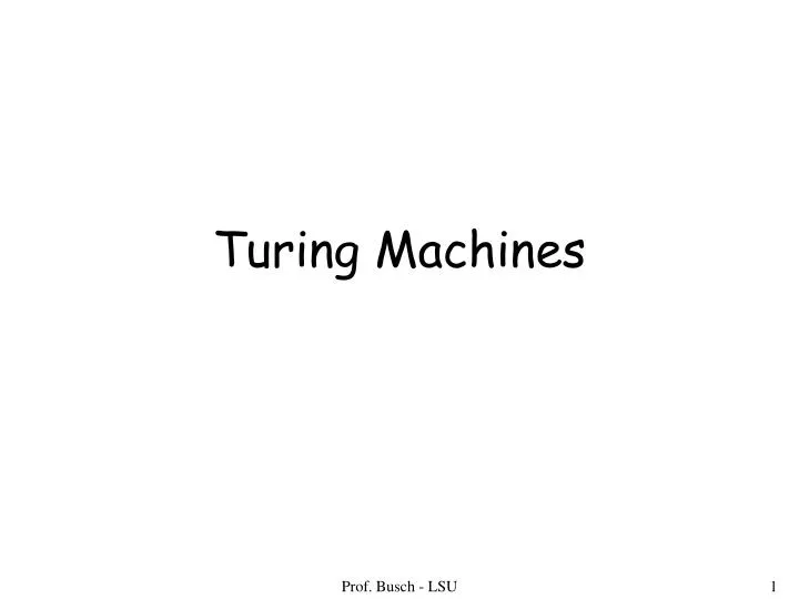 turing machines