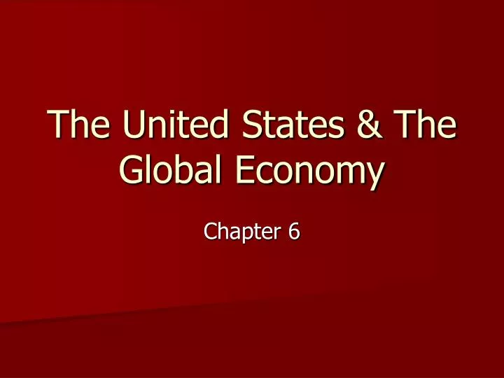the united states the global economy
