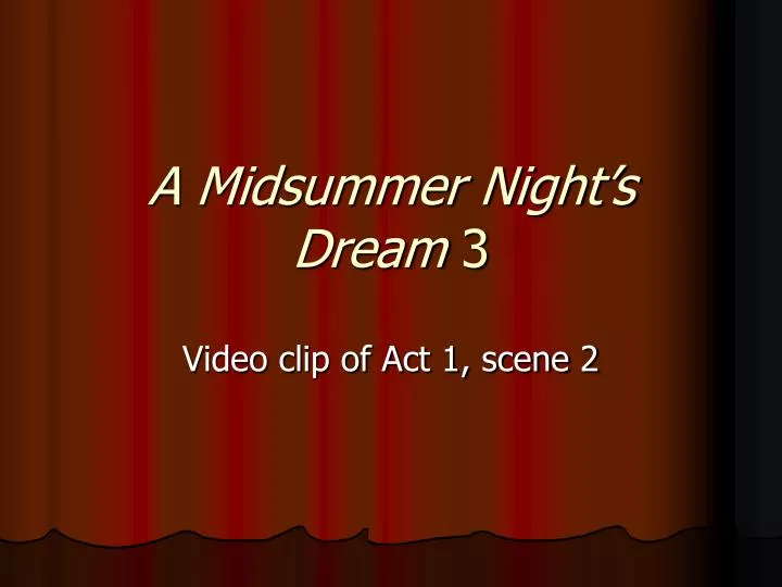 a midsummer night s dream 3