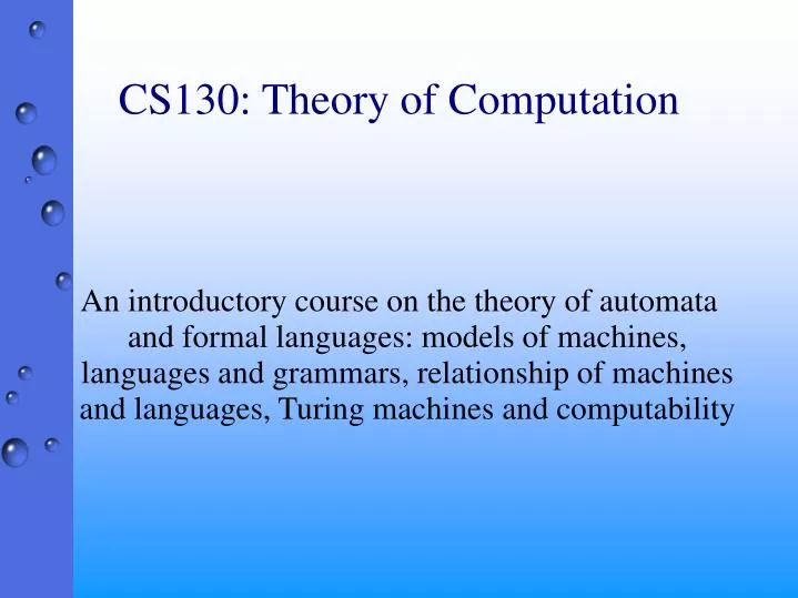 cs130 theory of computation