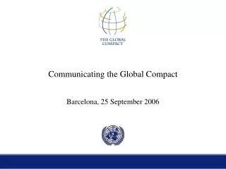 Communicating the Global Compact
