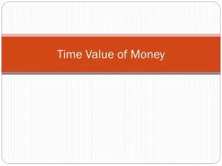 Time Value of Money