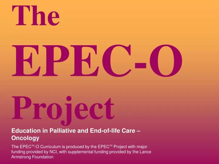 the epec o project