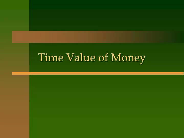 time value of money