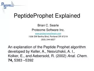 PeptideProphet Explained