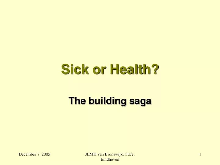sick or health