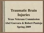 Traumatic Brain Injuries - slide 1