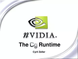 The Cg Runtime