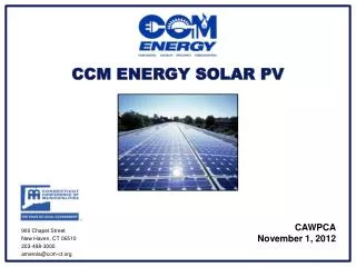 CCM ENERGY SOLAR PV