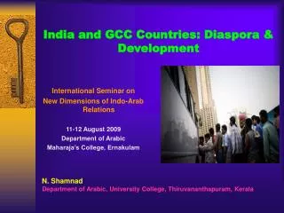 India and GCC Countries: Diaspora &amp; Development
