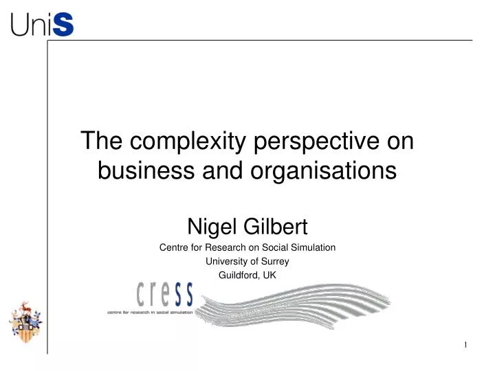 the complexity perspective on business and organisations