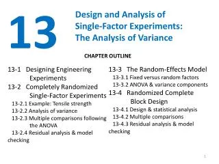 Design and Analysis of Single-Factor Experiments: The Analysis of Variance