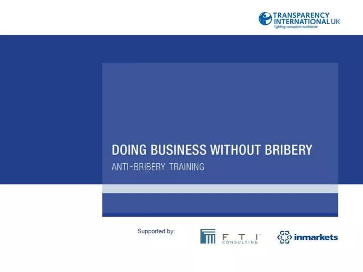 doing business without bribery