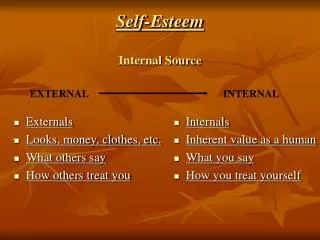 Self-Esteem Internal Source