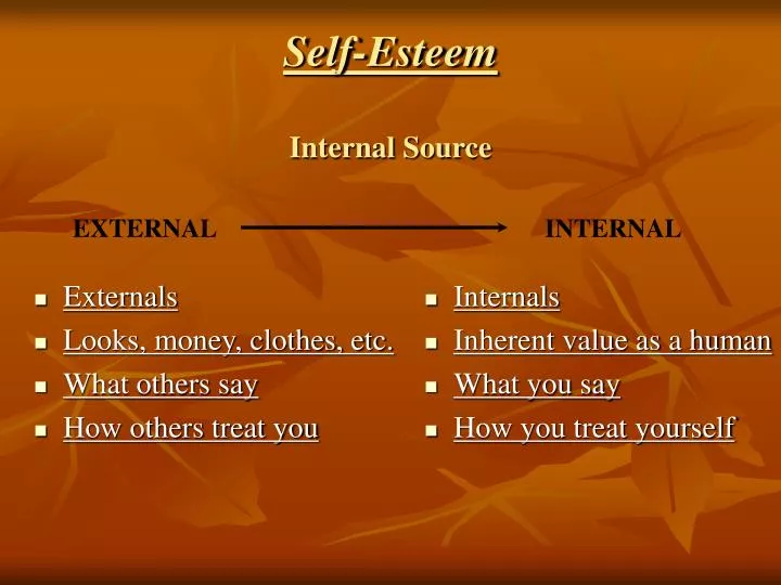 self esteem internal source