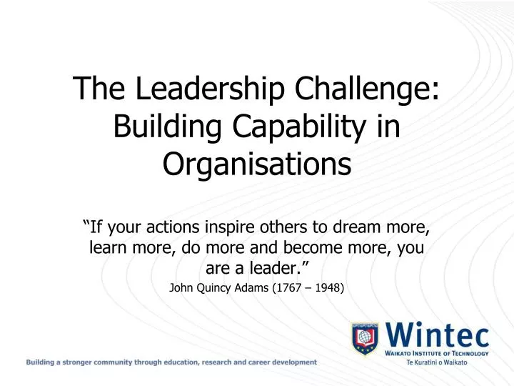 the leadership challenge building capability in organisations