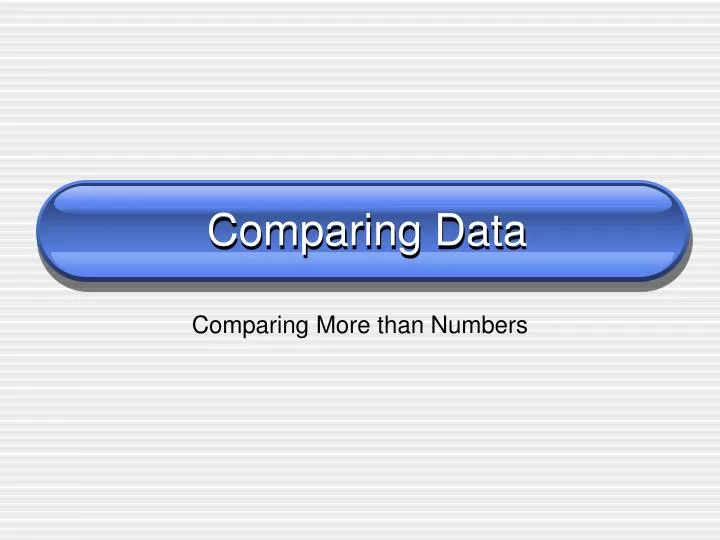 comparing data