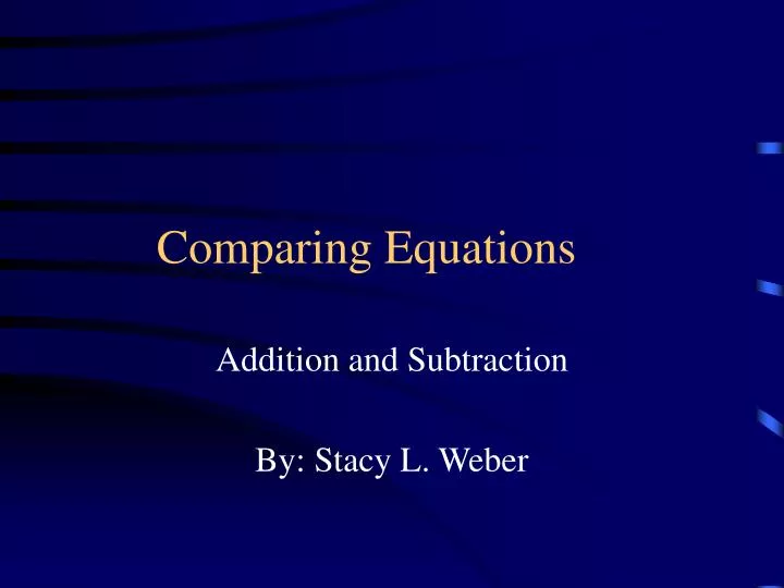 comparing equations