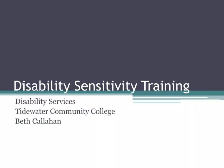 disability sensitivity training