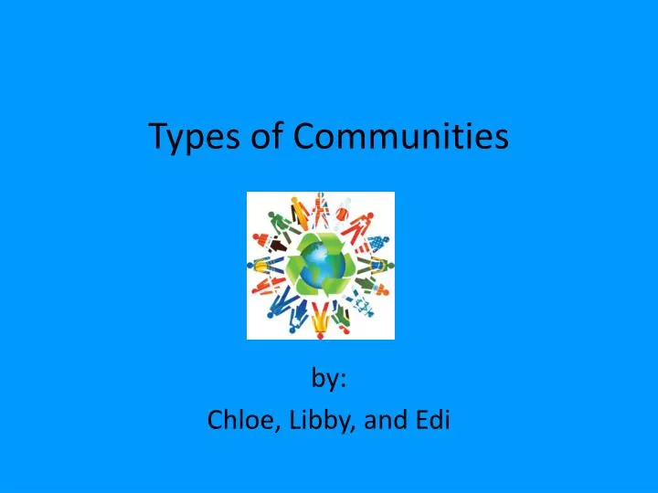 types of communities