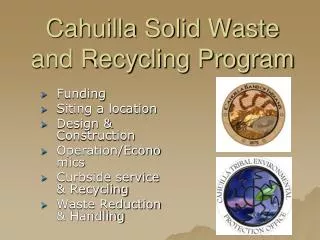 Cahuilla Solid Waste and Recycling Program