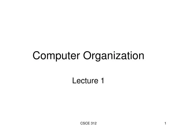 computer organization