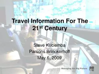 Travel Information For The 21 st Century