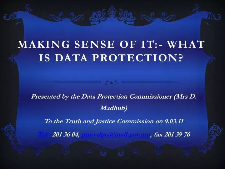 making sense of it what is data protection