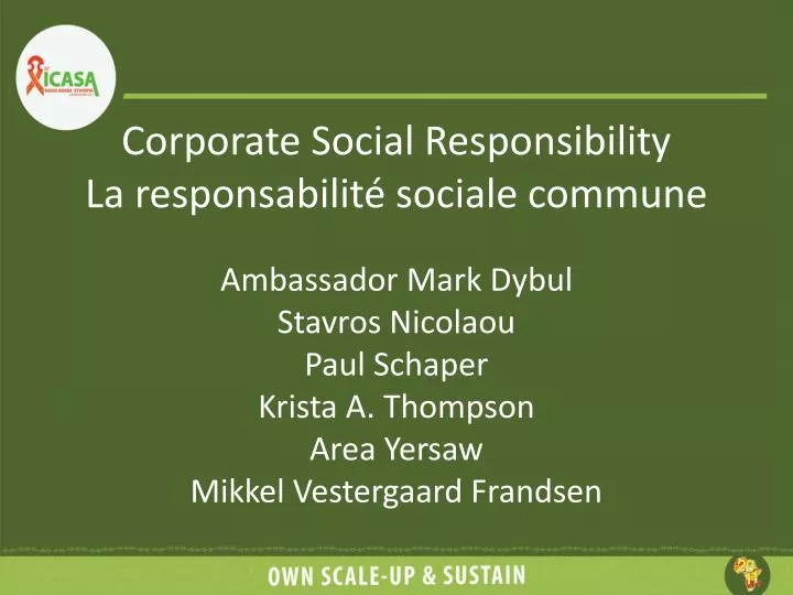 corporate social responsibility la responsabilit sociale commune