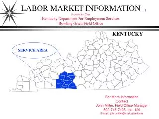 LABOR MARKET INFORMATION Provided by Your Kentucky Department For Employment Services Bowling Green Field Office