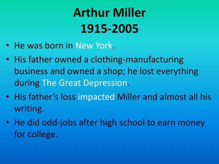 arthur miller 1915 2005