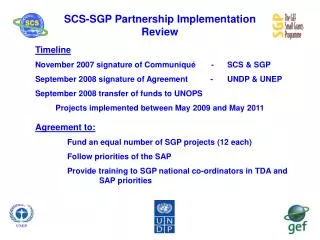 SCS-SGP Partnership Implementation Review