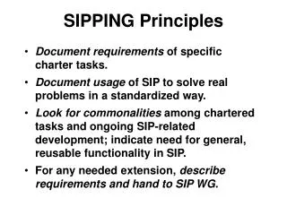 SIPPING Principles