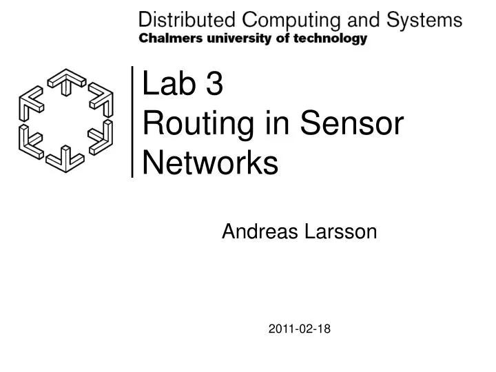 lab 3 routing in sensor networks