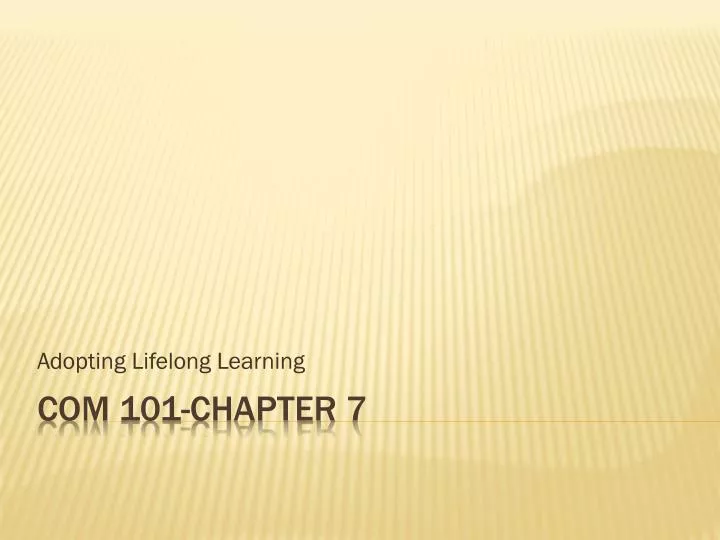 adopting lifelong learning