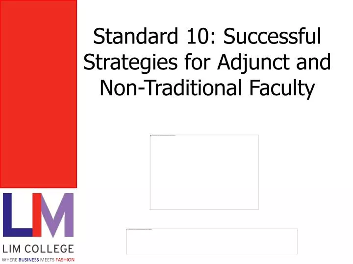 standard 10 successful strategies for adjunct and non traditional faculty