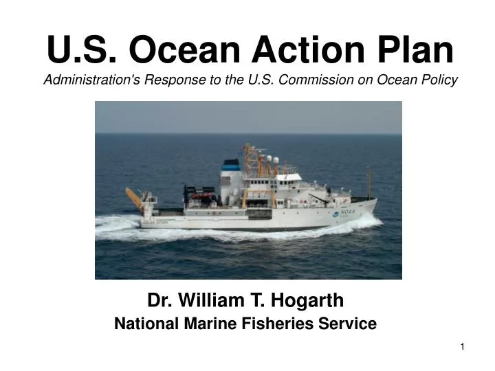 u s ocean action plan administration s response to the u s commission on ocean policy