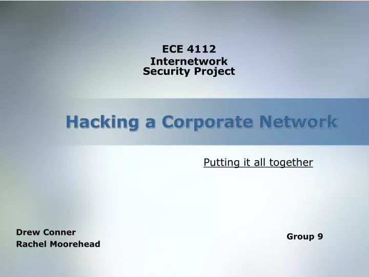 hacking a corporate network