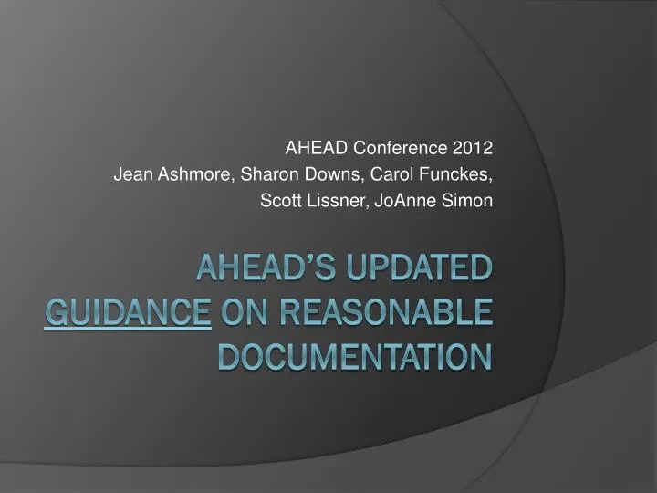 ahead conference 2012 jean ashmore sharon downs carol funckes scott lissner joanne simon