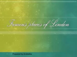 Famous places of London