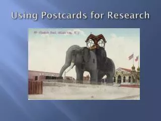 Using Postcards for Research