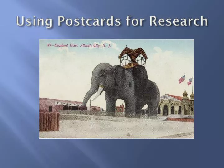 using postcards for research